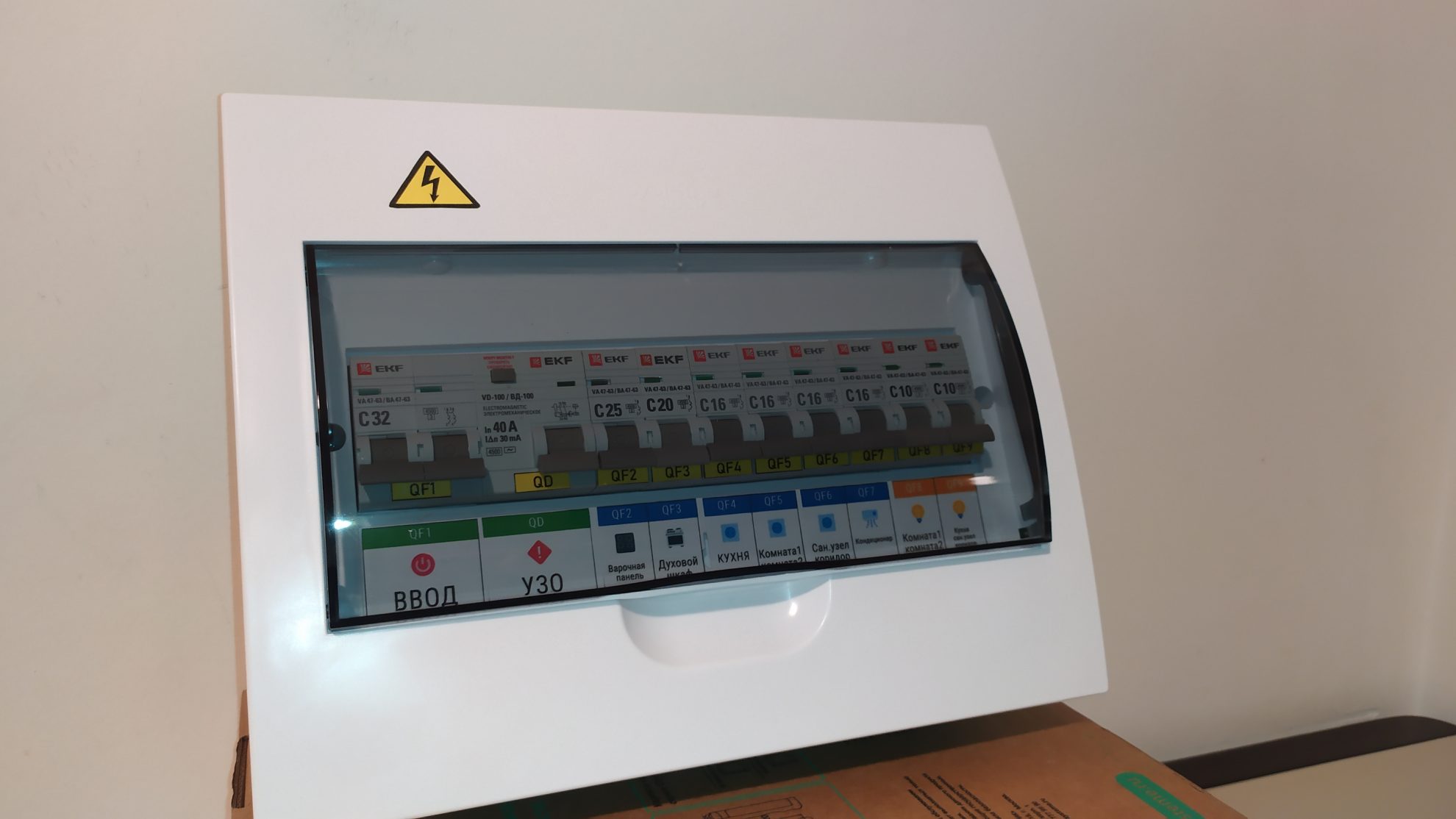 Электрощит в сборе встраиваемый 12 модулей V.2 32А арт. 6tjsc119 — изображение 2