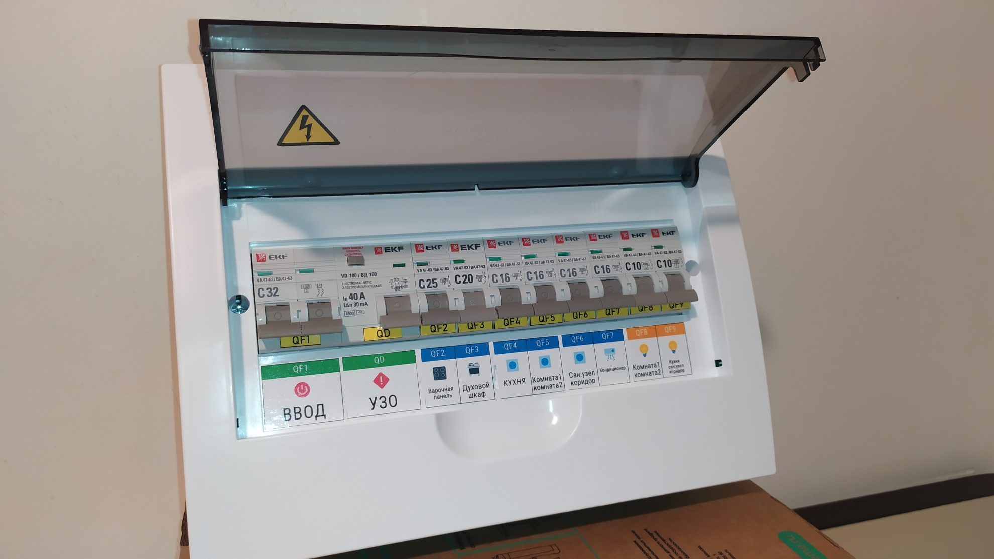 Электрощит в сборе встраиваемый 12 модулей V.2 32А арт. 6tjsc119 — изображение 4