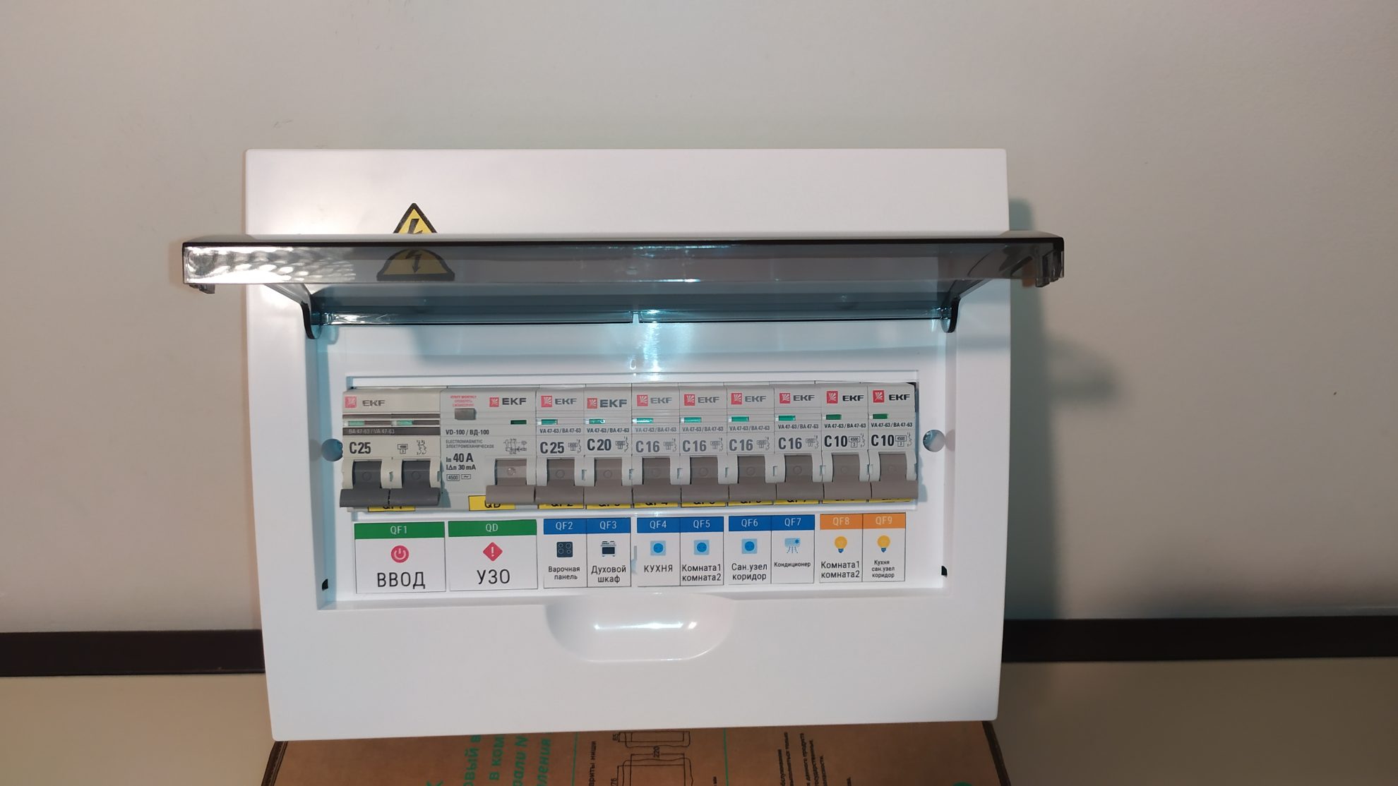 Электрощит в сборе встраиваемый 12 модулей V.2 25А арт. 17bomb7h