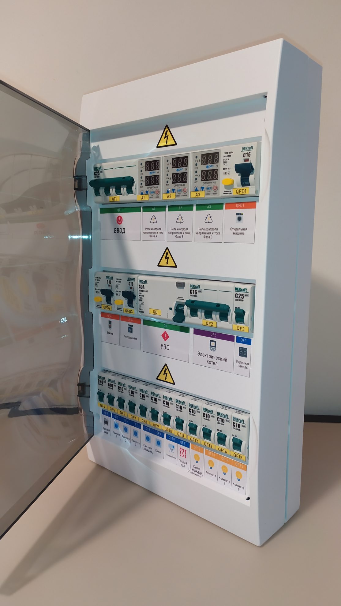 Электрощит в сборе навесной 15 кВт 36 мод DEK арт. e8v67s1 — изображение 5